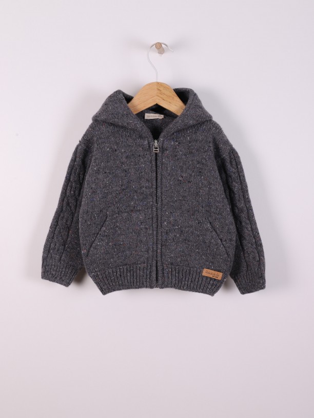 Hooded cardigan