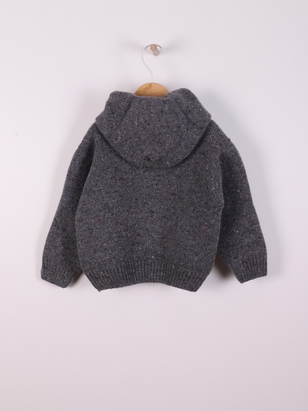 Hooded cardigan