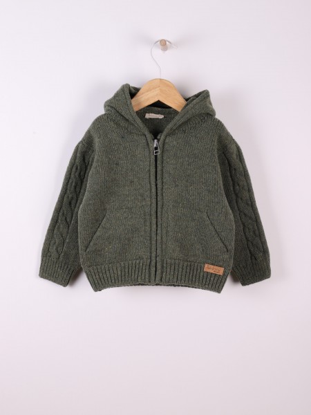 Hooded cardigan