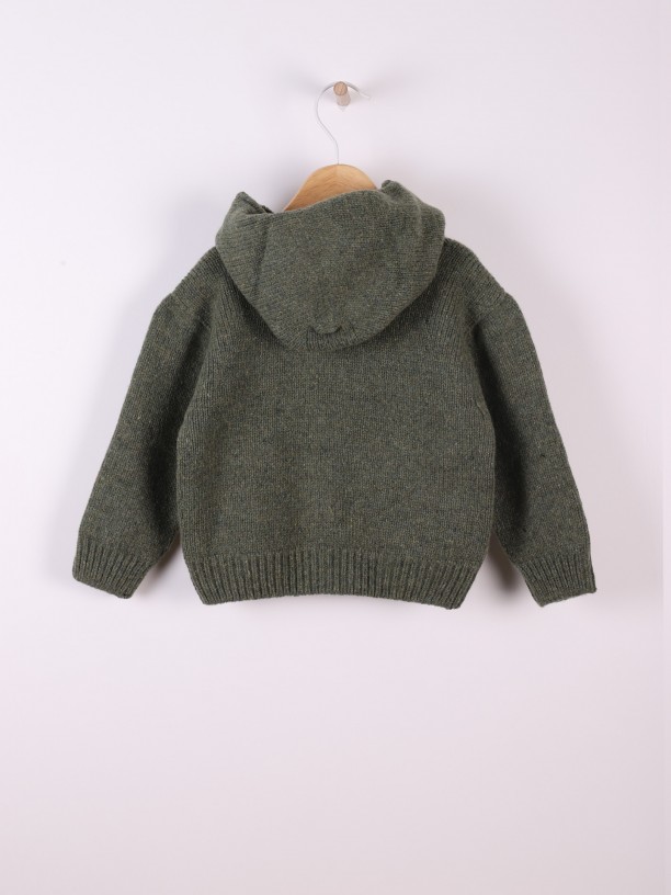 Hooded cardigan