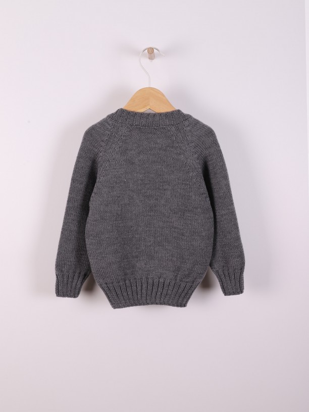 V-neck cardigan V-neck cardigan