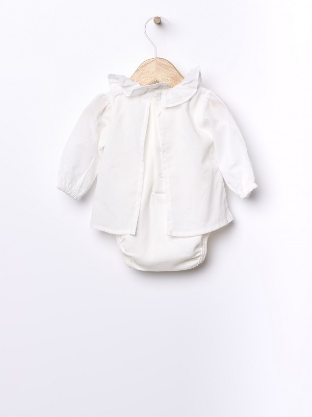 Blusa com body integrado