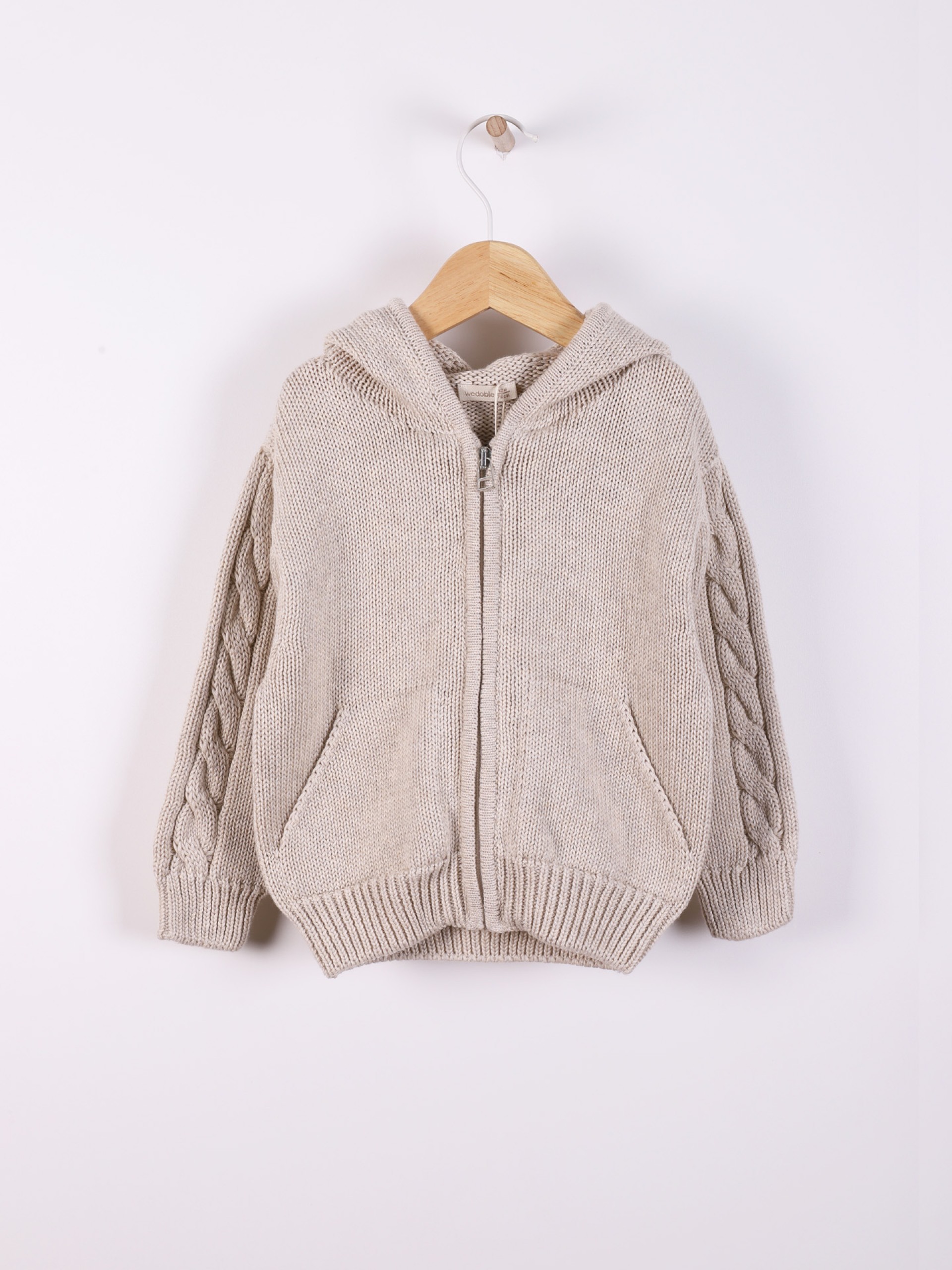 Casaco com capuz algodão