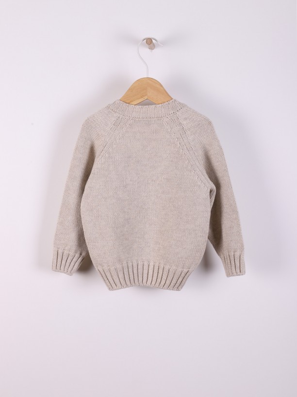 V-neck cardigan