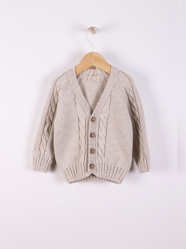 V-neck cardigan