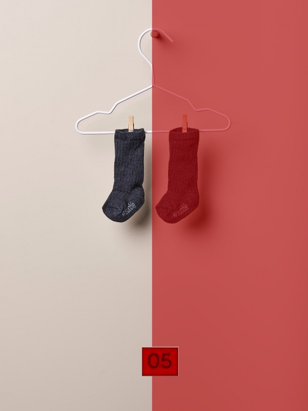 Baby knitted socks