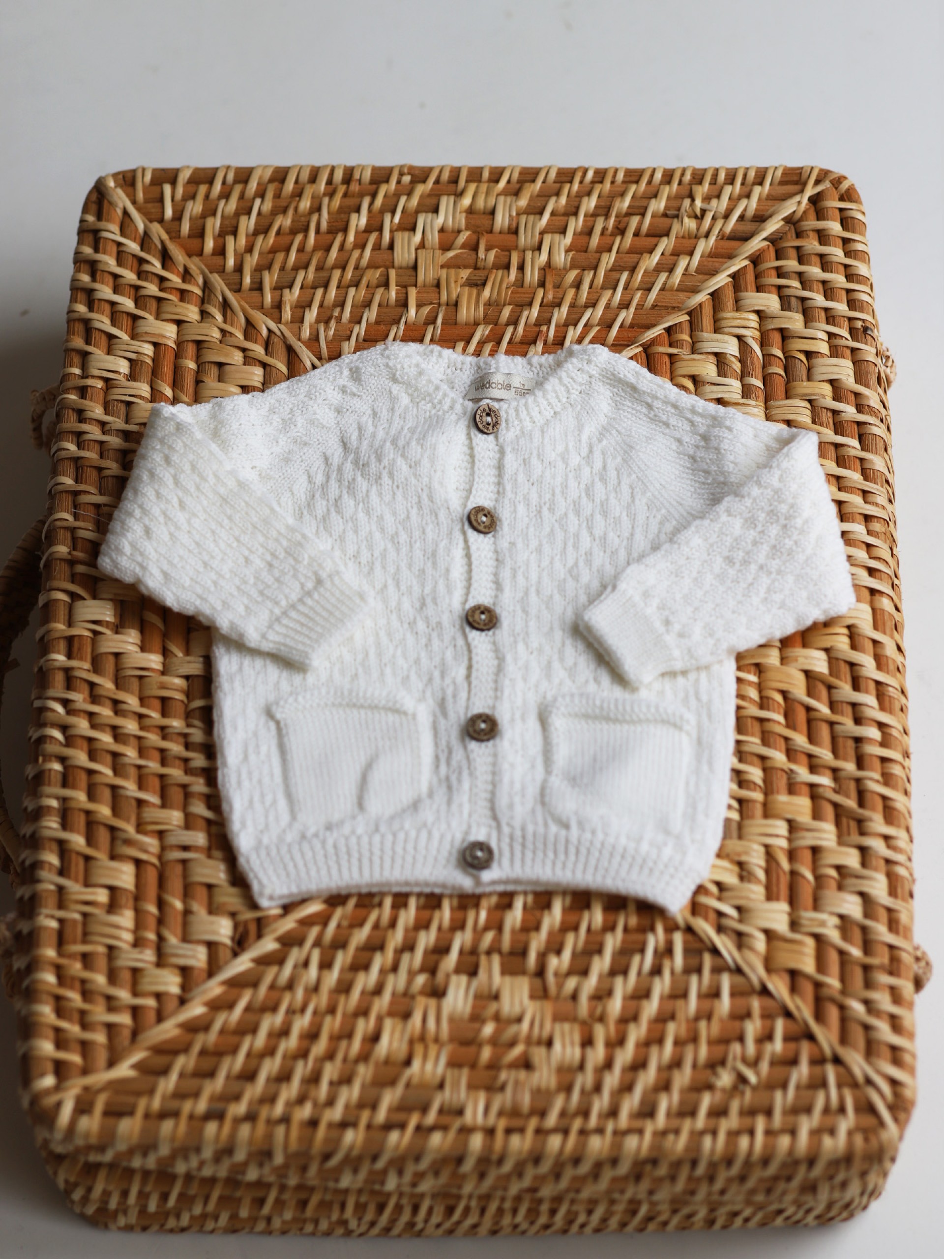 Knitted wool cardigan