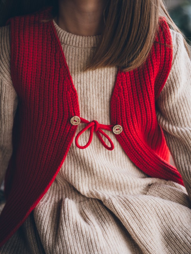 Colete tricotado de l? Colete tricotado de l?