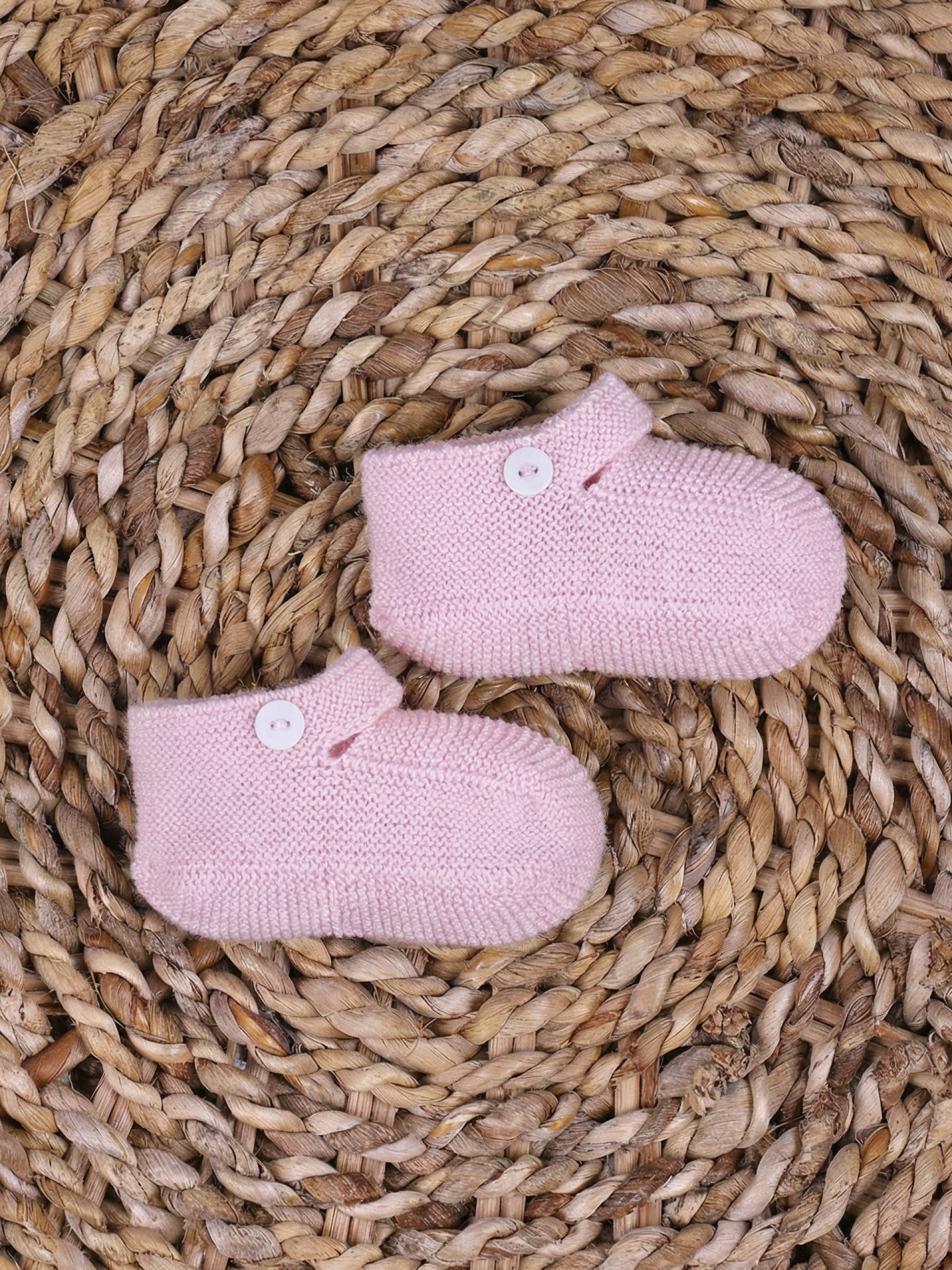Knitted wool booties