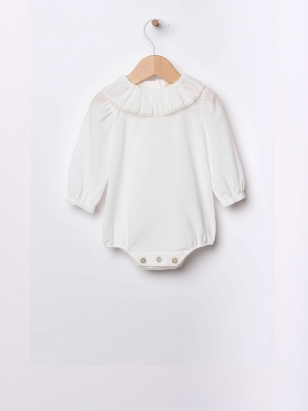 Body blusa com renda