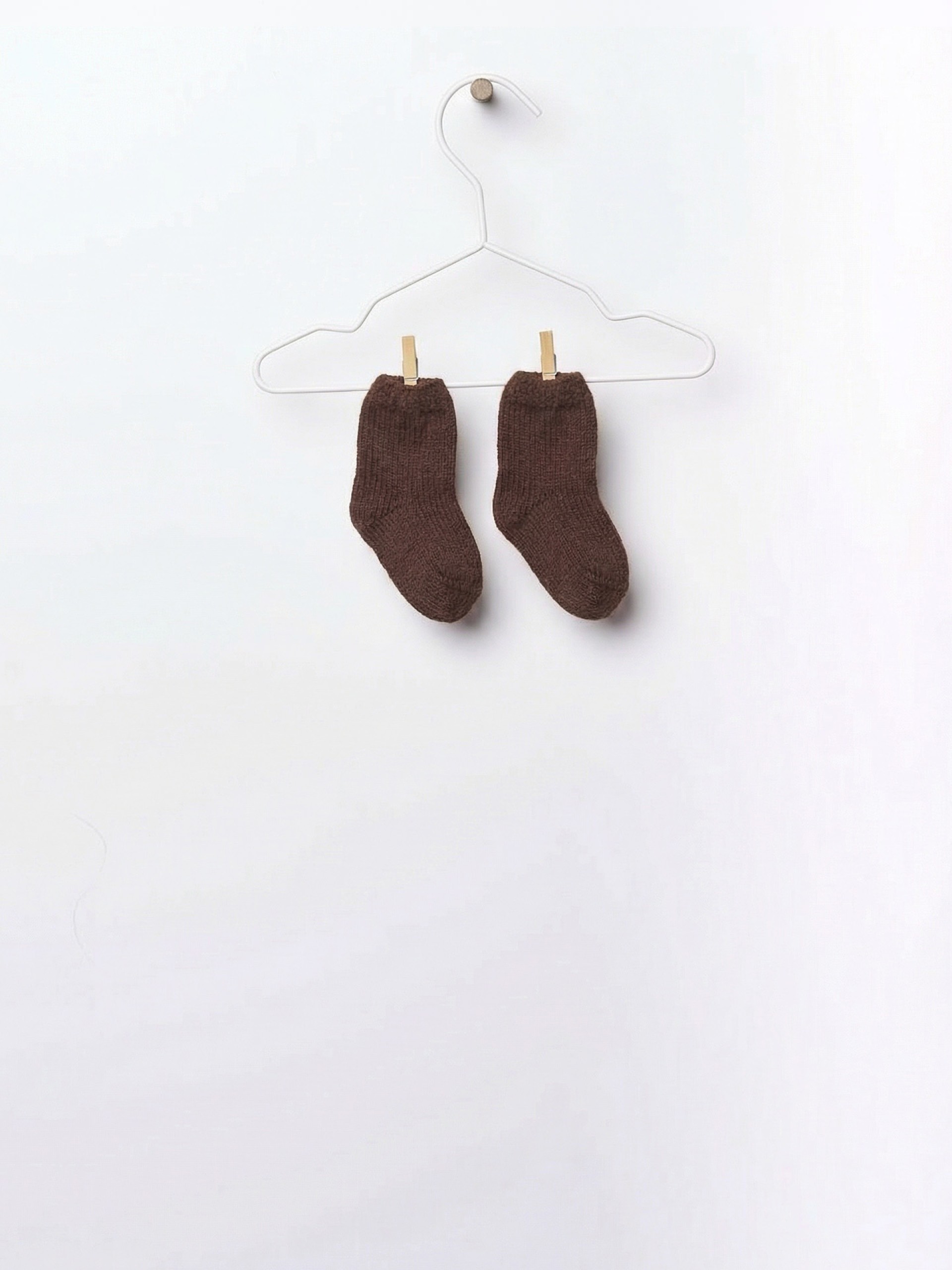 Knitted wool booties