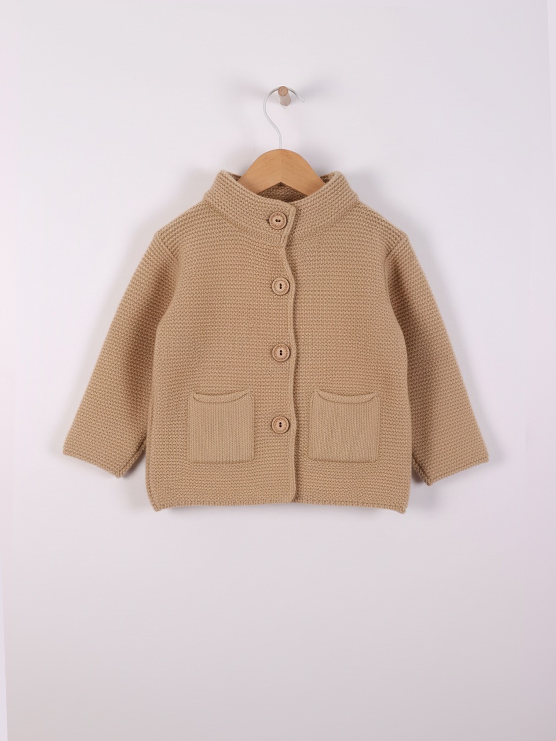 Knitted wool cardigan