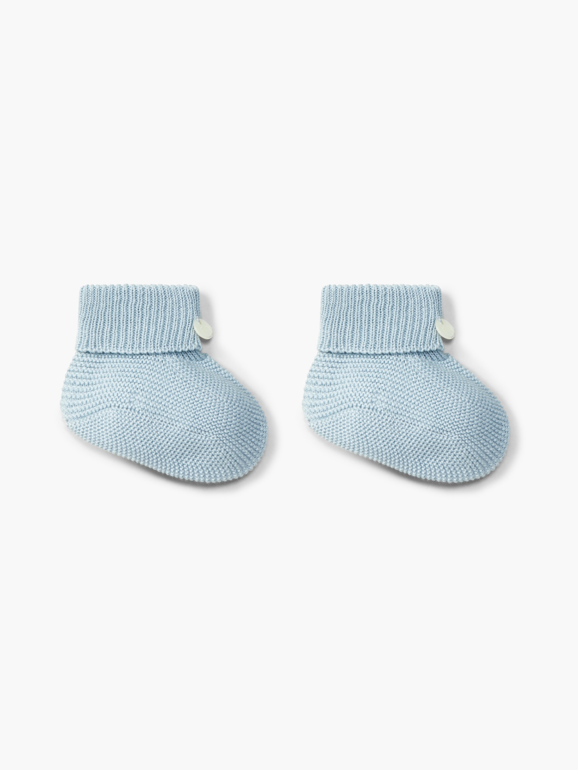 Knitted wool booties