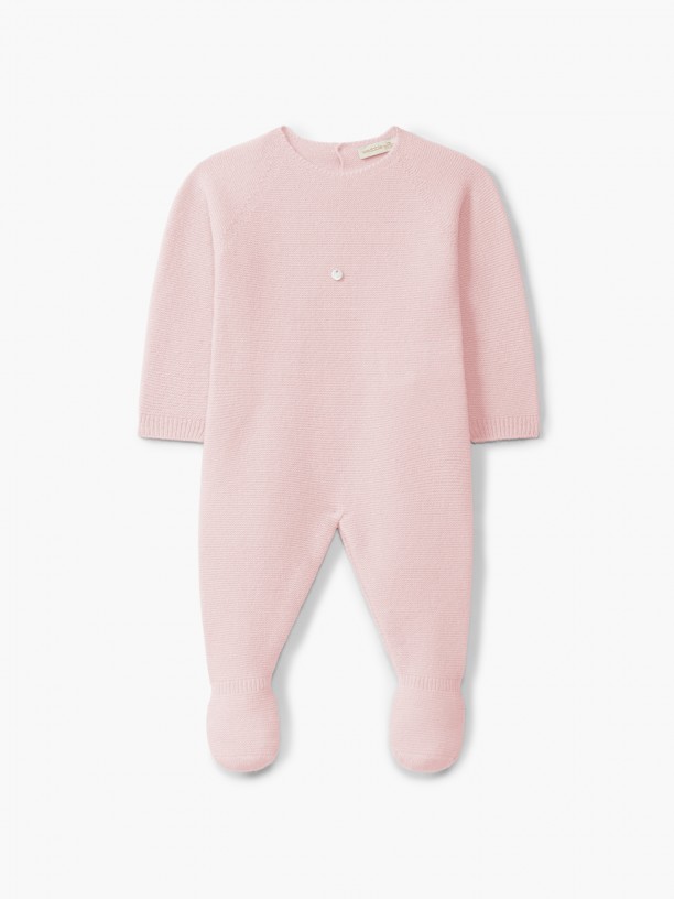 Knitted cashmere babygrow Knitted cashmere babygrow