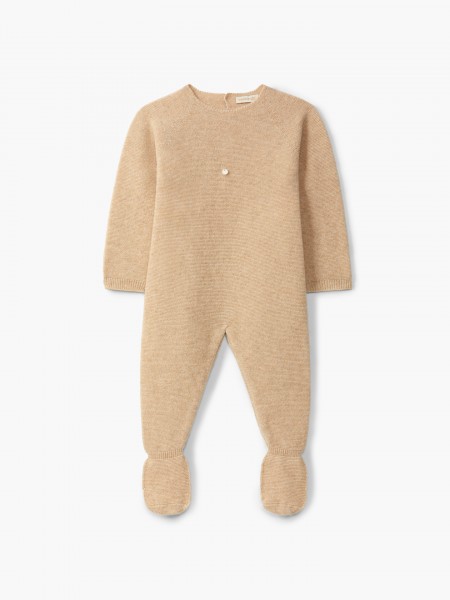 Knitted cashmere babygrow