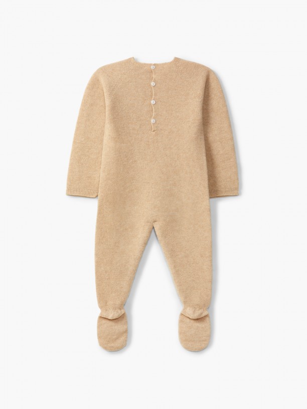 Knitted cashmere babygrow Knitted cashmere babygrow