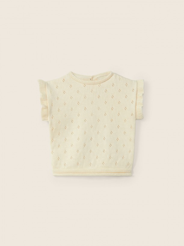Short-sleeved sweater