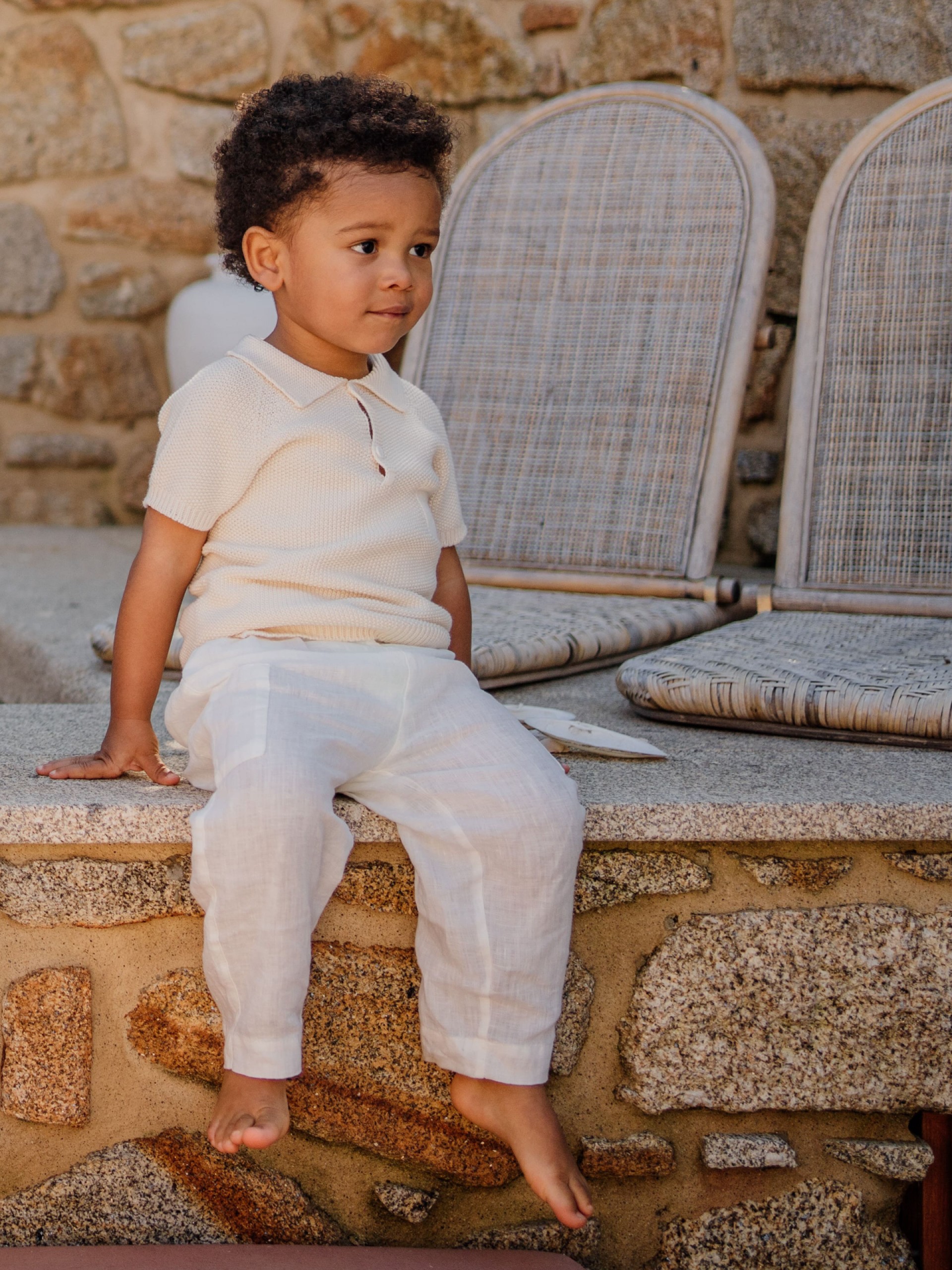 Cotton polo sweater