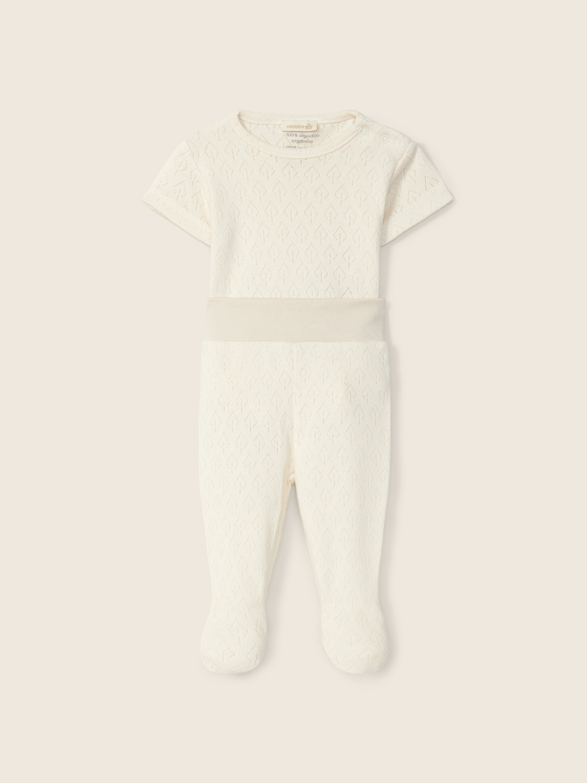 Cotton trousers with feet