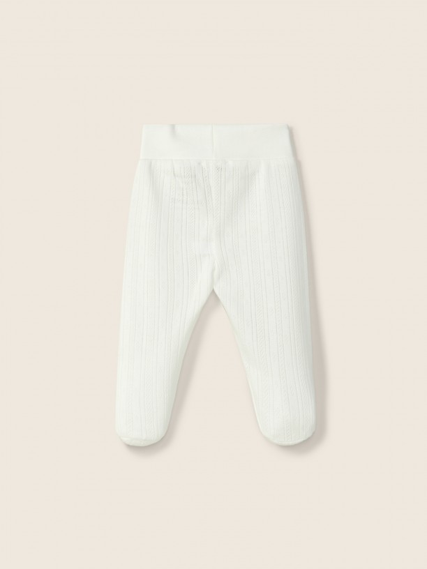 Cotton trousers with feet