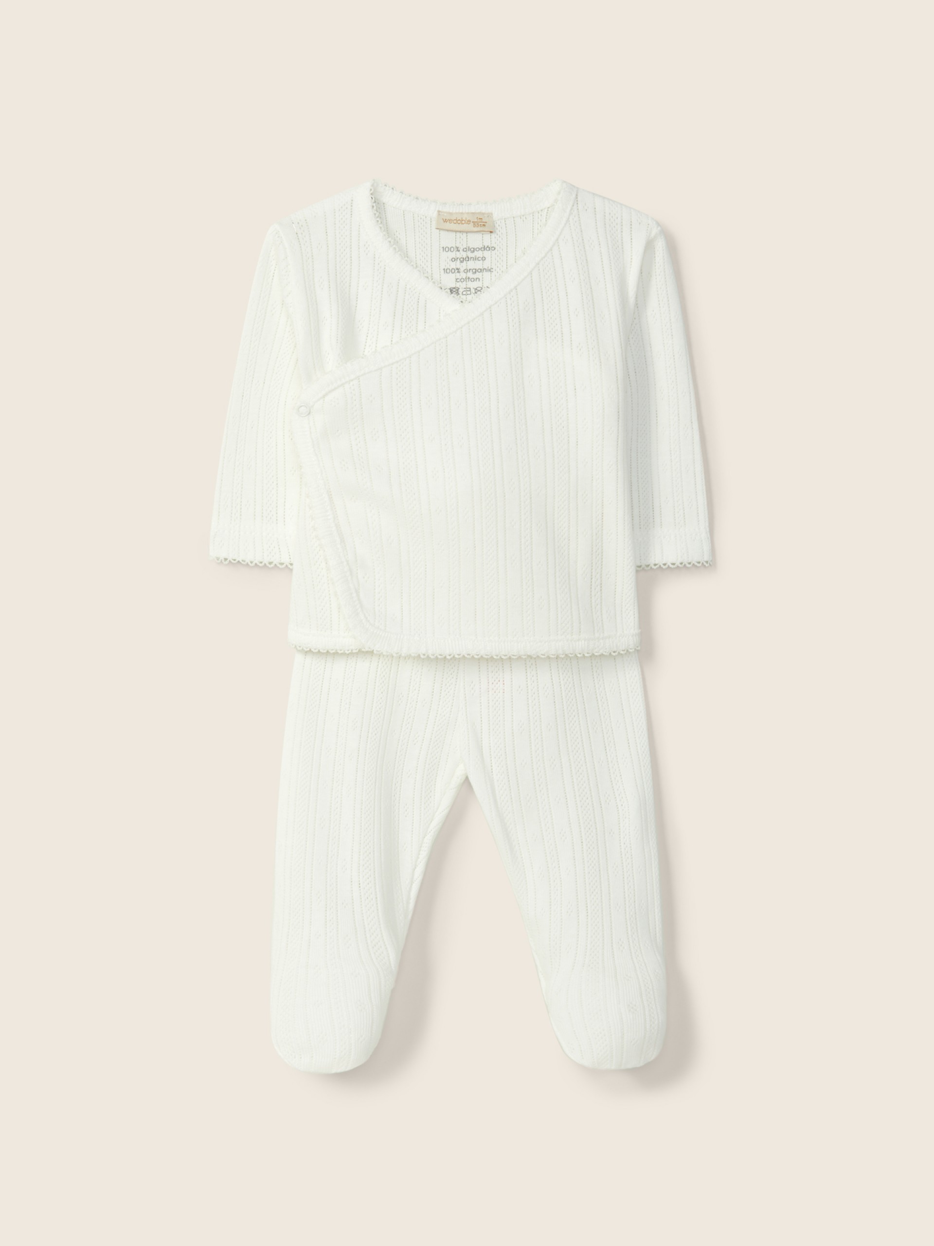 Cotton trousers with feet