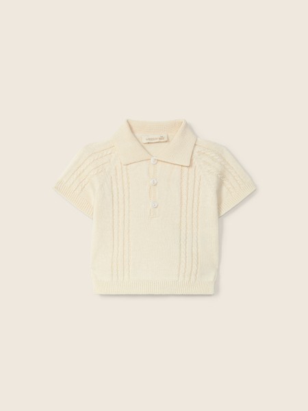 Cotton polo sweater