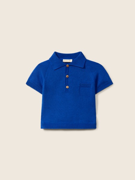 Cotton polo sweater