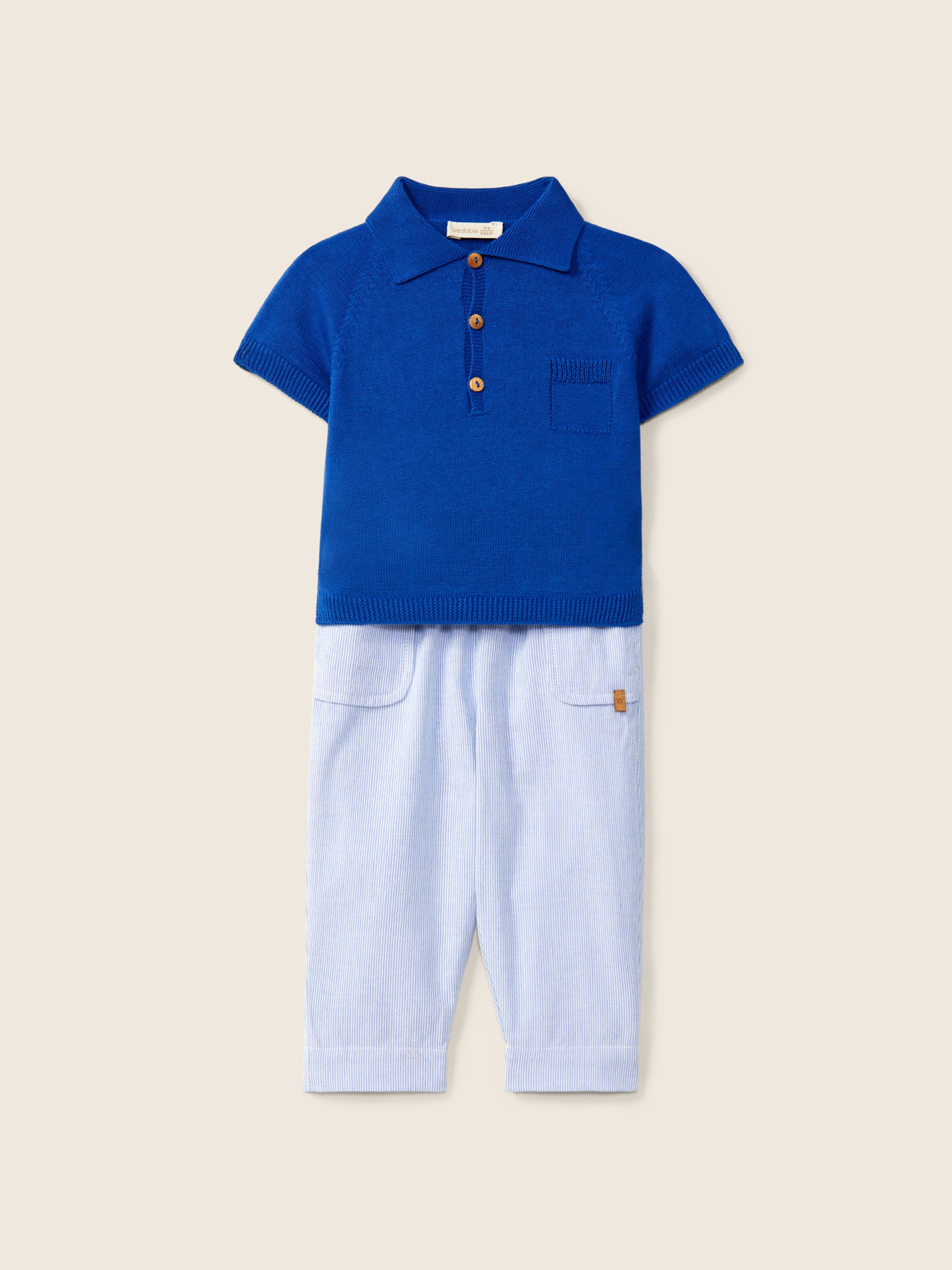 Cotton polo sweater