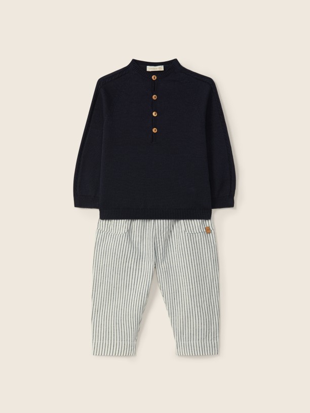 Pinstripe trousers