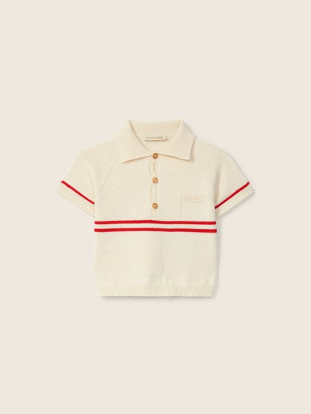 Cotton polo sweater