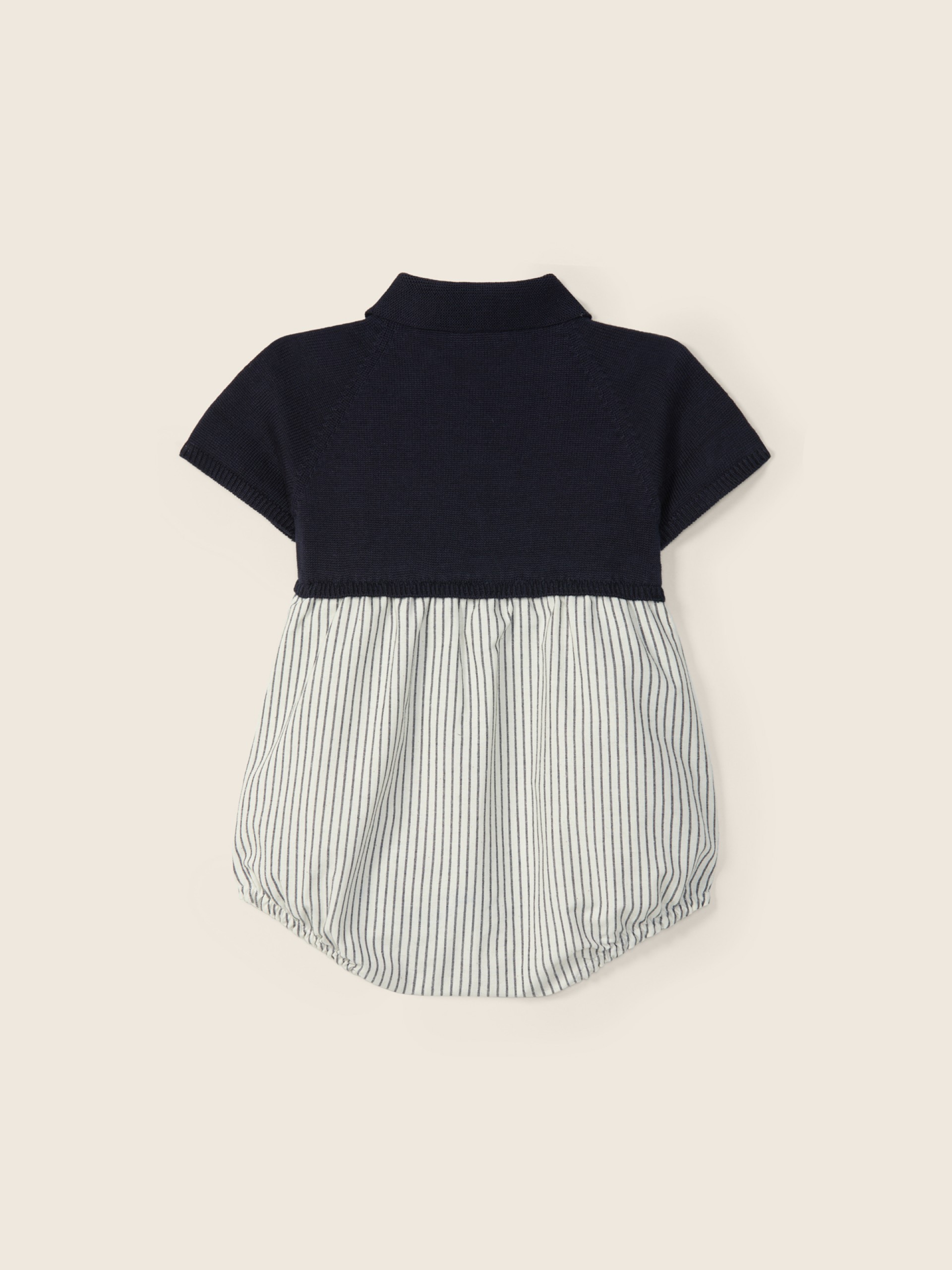 Pinstripe polo shortie