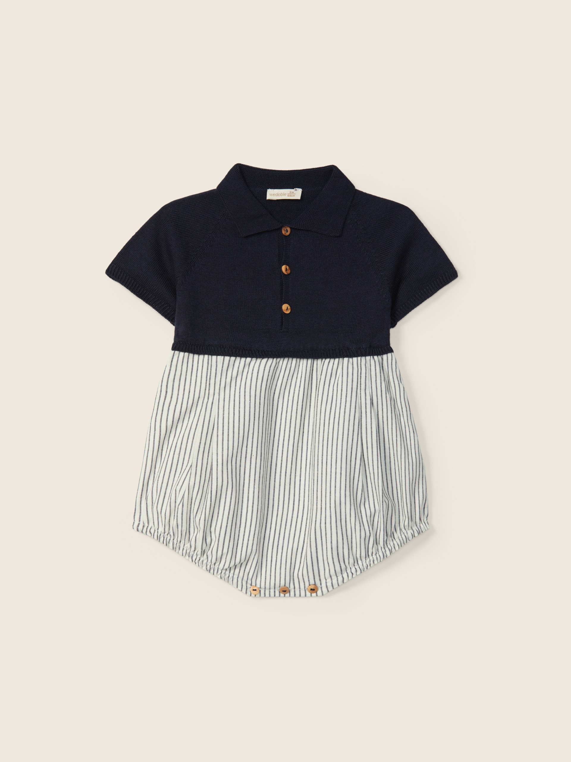 Pinstripe polo shortie