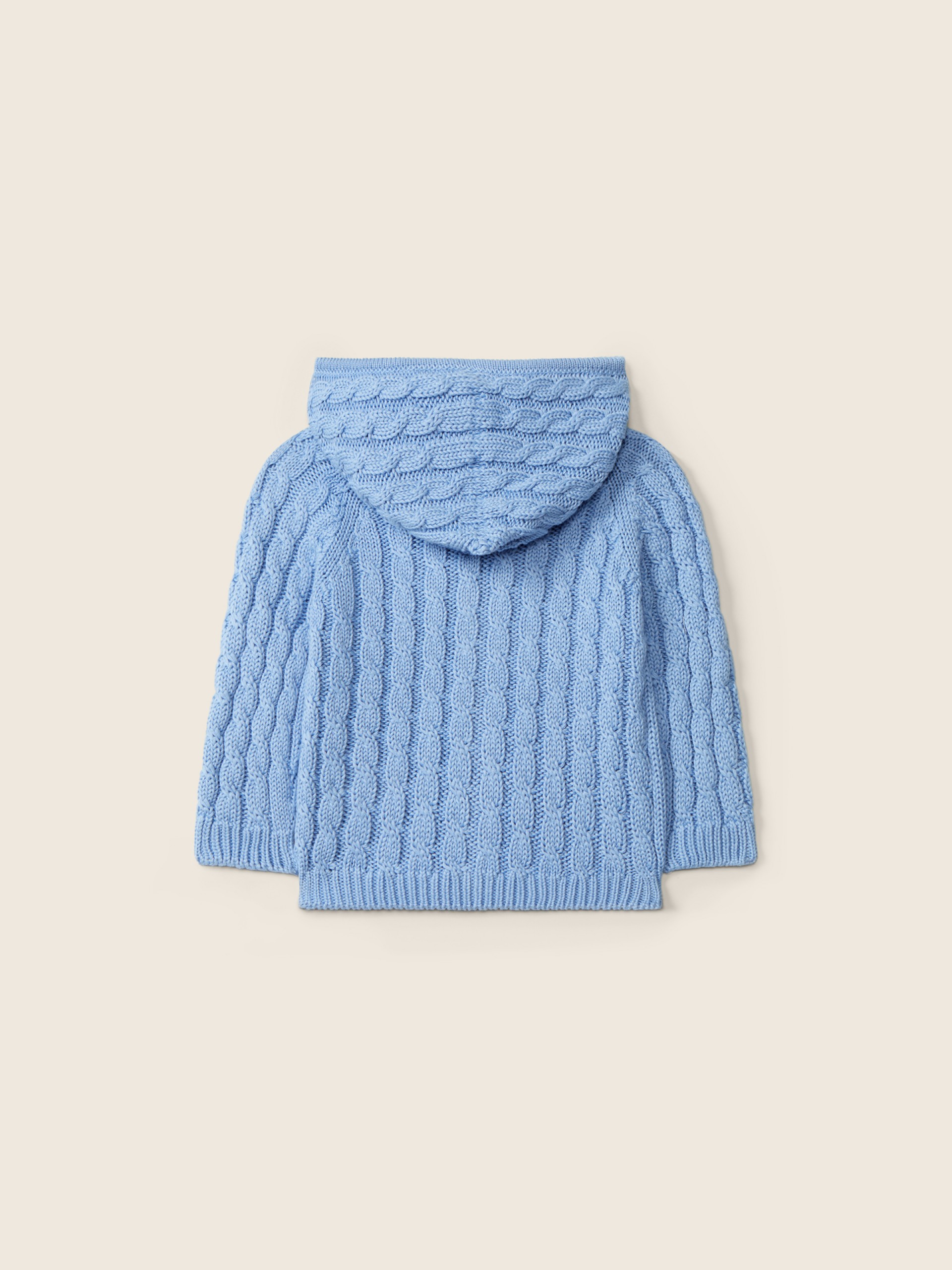 Hooded knit cardigan