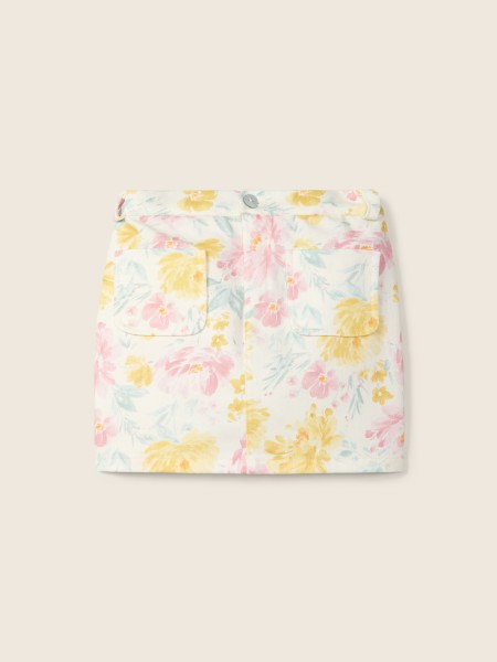 Watercolor floral skirt