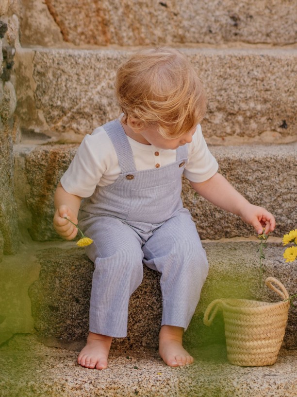 Pinstripe dungarees Pinstripe dungarees