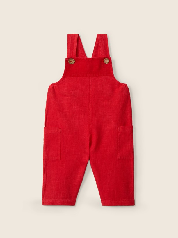 Linen dungarees