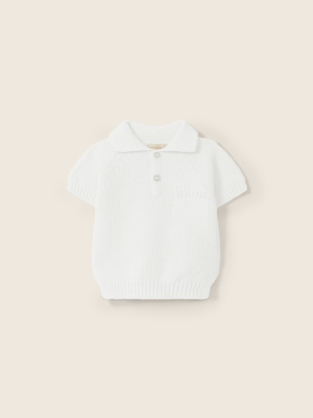 Cotton polo sweater