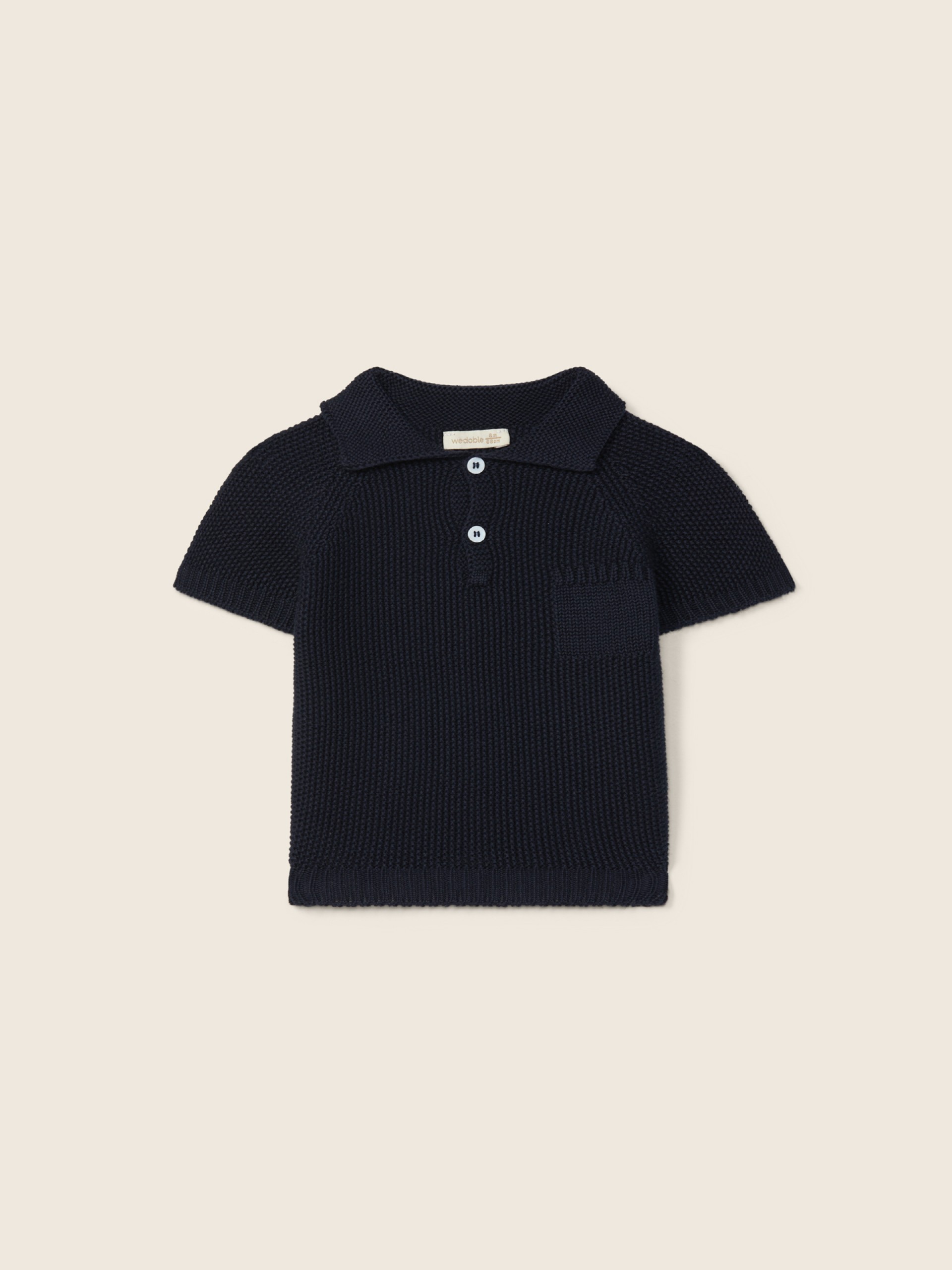 Cotton polo sweater