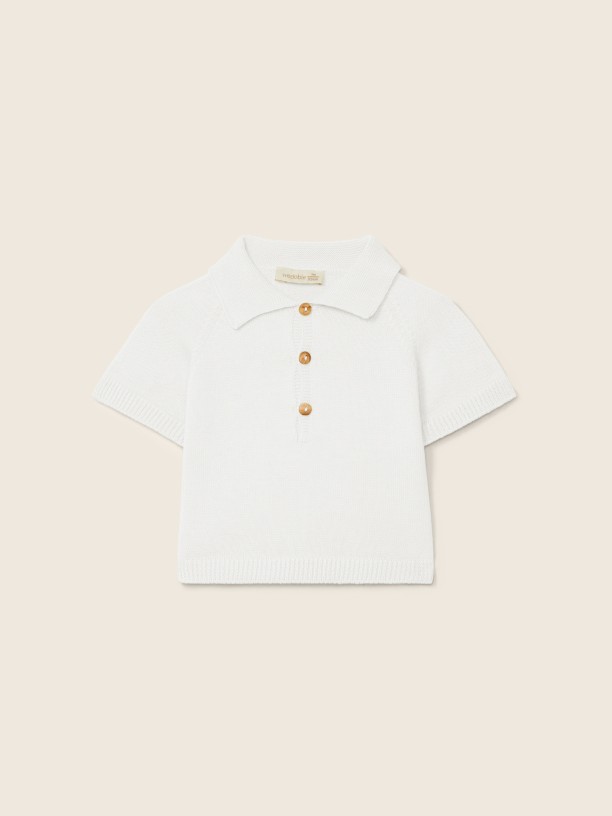 Cotton polo sweater