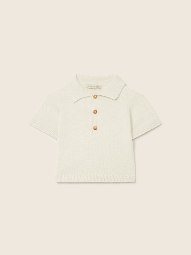 Cotton polo sweater