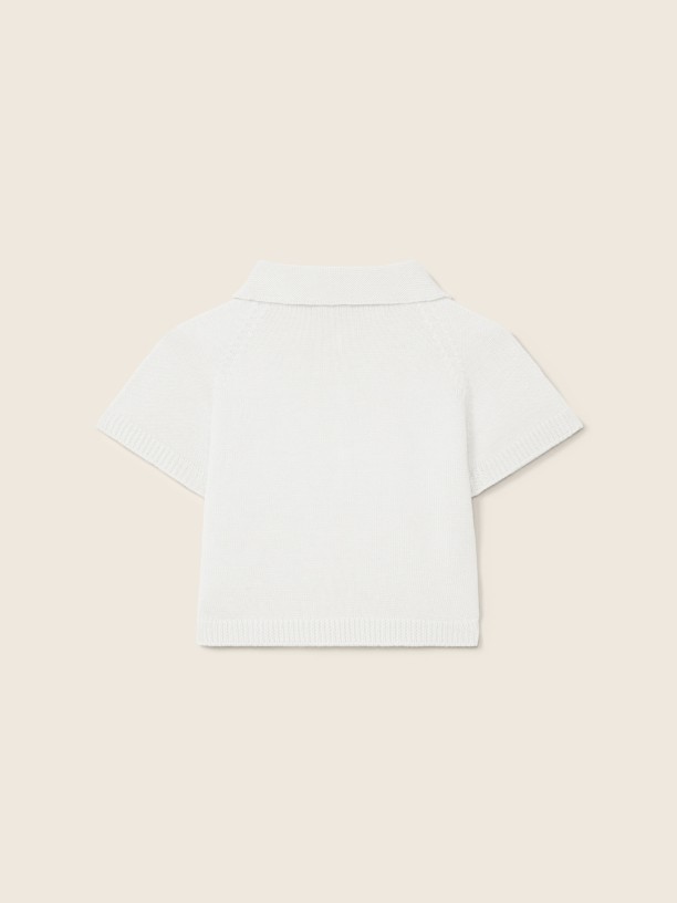Cotton polo sweater