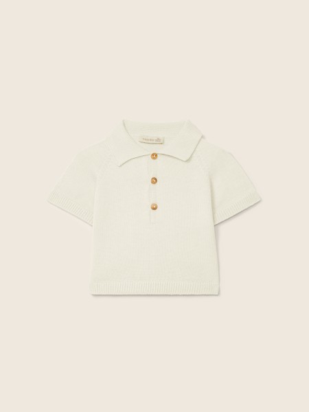 Cotton polo sweater