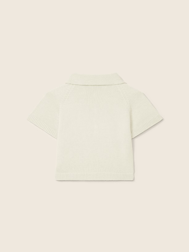 Cotton polo sweater