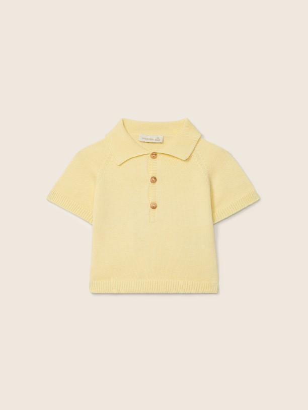 Cotton polo sweater