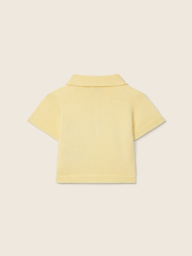 Cotton polo sweater