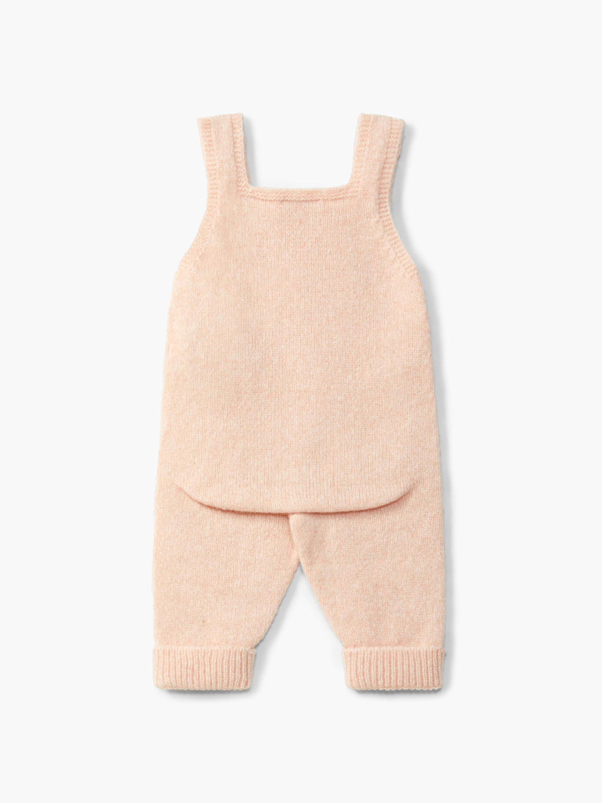 Knitted wool dungarees