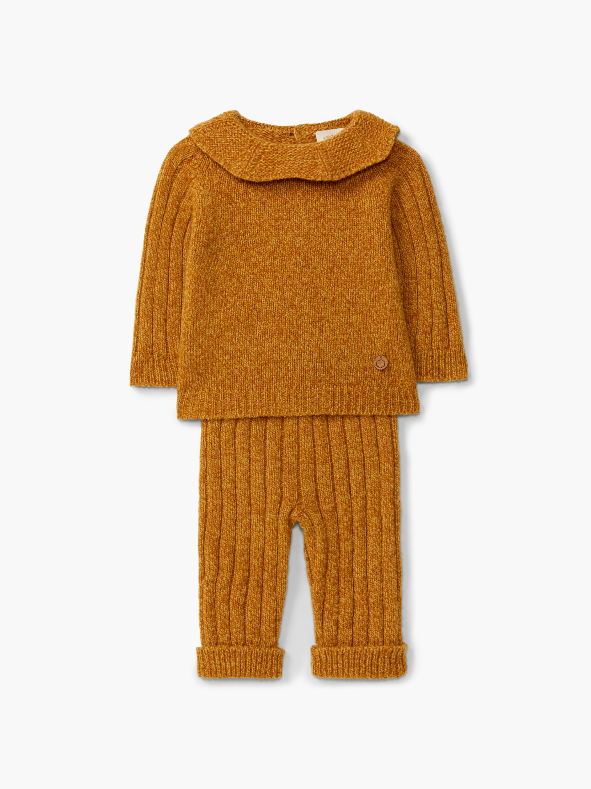 Knitted wool trousers