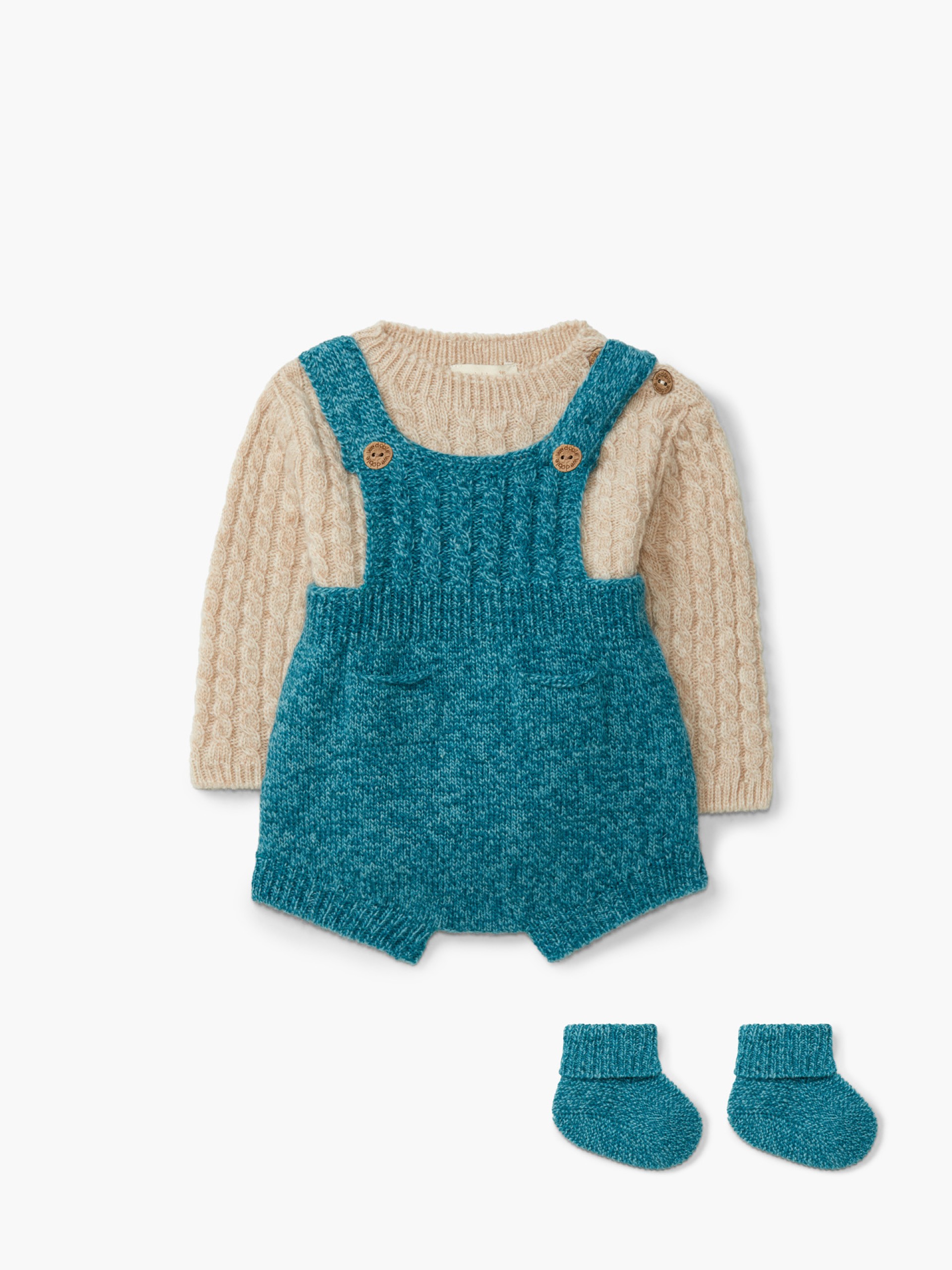 Knitted wool booties