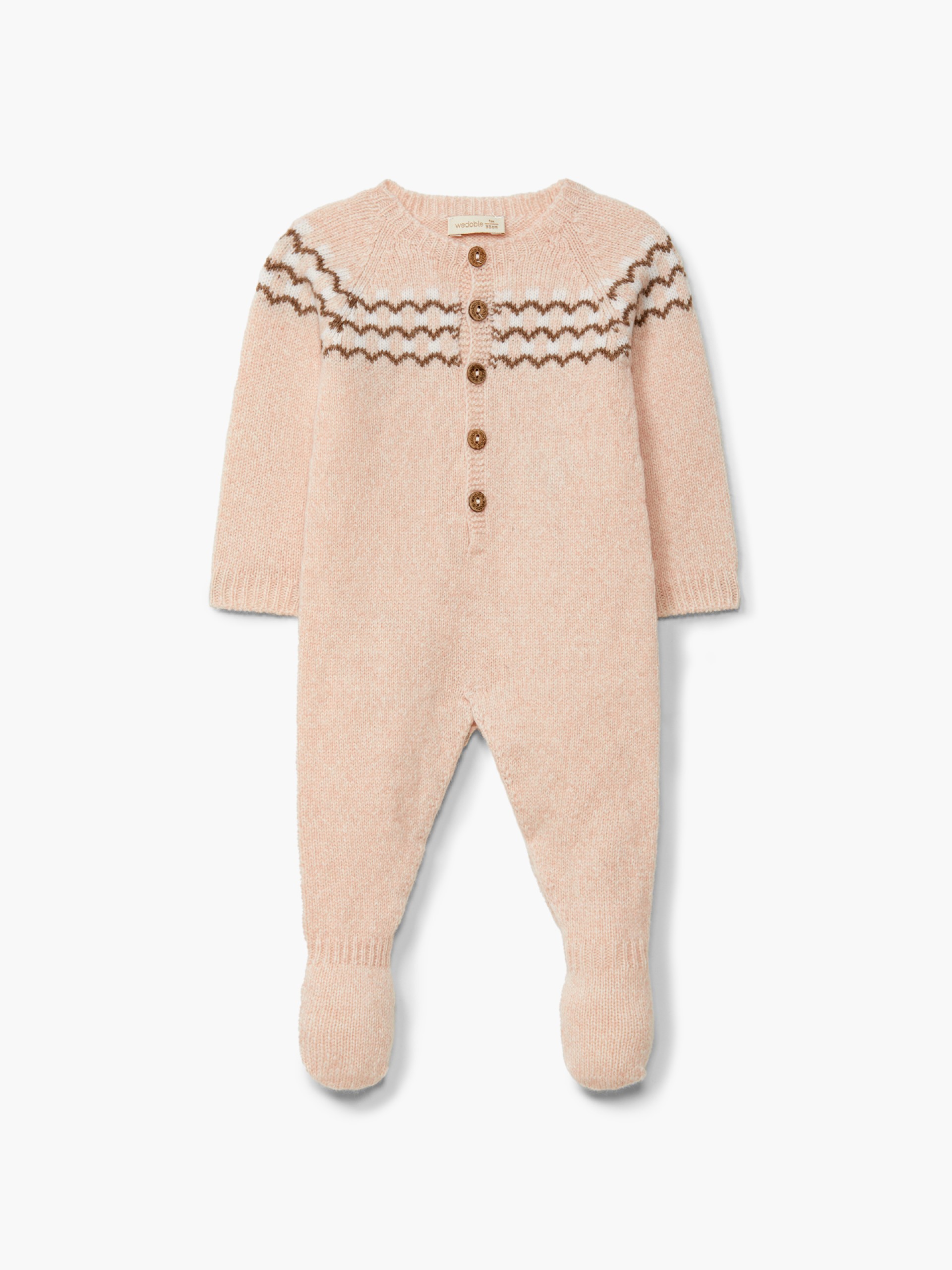 Knitted wool babygrow