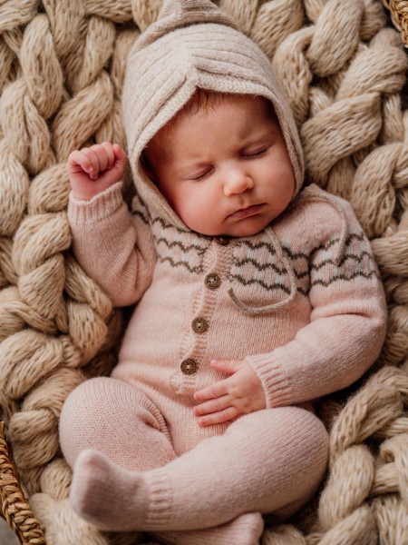 Knitted wool babygrow Knitted wool babygrow